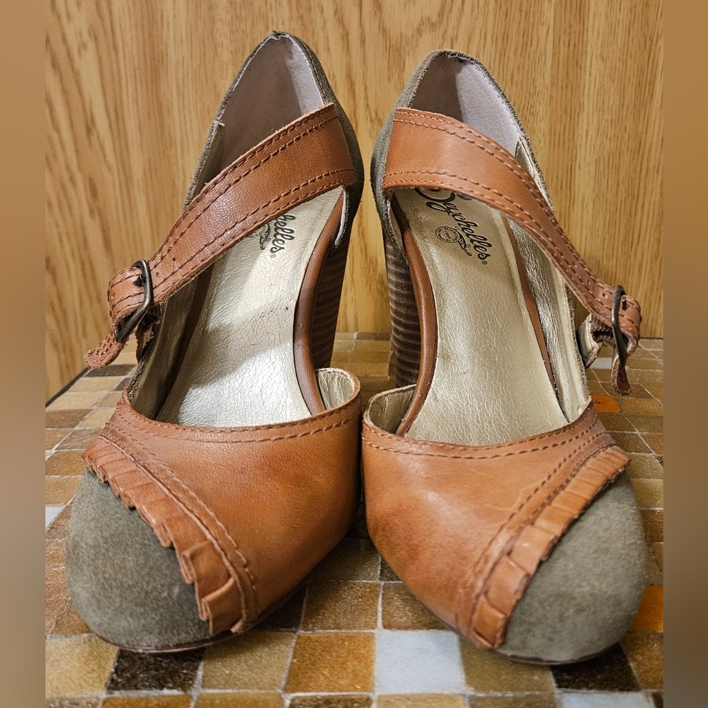 Seychelles Leather and Suede Heels